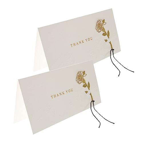 Parliky 2 Stück Elegante Dankeskarten mit Goldener Prägung Klappkarten für Shower Hochzeit Geburtstag und Feier Hochwertige Grußkarten mit Leerem Innenteil Inklusive Umschlag Vielseitig Parliky 2 Stück Elegante Dankeskarten mit Goldener Prägung Klappkarten für Shower Hochzeit Geburtstag und Feier Hochwertige Grußkarten mit Leerem Innenteil Inklusive Umschlag Vielseitig von Parliky