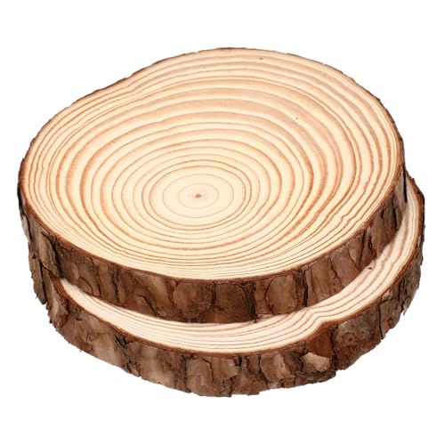 Parliky 2 Stück Holzscheiben mit Rinde Naturbelassene Baumscheiben aus Kiefer für Dekoration Basteln Handgefertigte Ornamente und Rustikale Tischdekoration Parliky 2 Stück Holzscheiben mit Rinde Naturbelassene Baumscheiben aus Kiefer für Dekoration Basteln Handgefertigte Ornamente und Rustikale Tischdekoration von Parliky