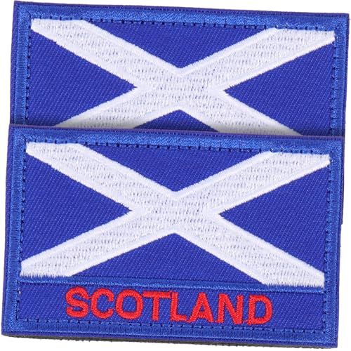Parliky 2 Stück Schottland Flagge Patches Selbstklebend Wiederverwendbar DIY Aufnäher für Kleidung Rucksäcke Kreative Stoffapplikationen zum Abdecken von Löchern und Verzierungen von Parliky