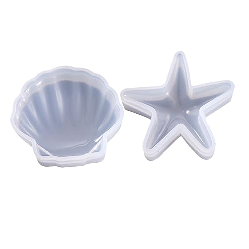 Parliky 2 Stück Silikonformen Teilig Meerestiere DIY Moulds Hitzebeständig Langlebig Umweltfreundlich für Epoxidharz Gießen Fondant Backformen Non Stick Kreative Geschenkidee von Parliky