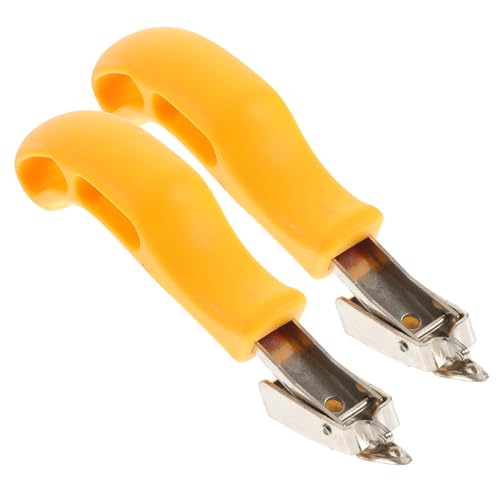 Parliky 2 Stück Staple Puller Tool Metall Schwerer Abzieher Ergonomisch Rutschfester Griff für Polster Möbel Teppich Bilderrahmen Schnelle Entfernung Tief Sitzender Klammern von Parliky