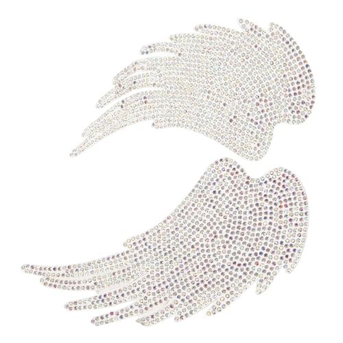 Parliky 2 Stück Strass Applikation Engel Flügel Patches zum Aufbügeln Glitzerndes DIY Aufnäher für Kleidung Taschen Hüte Waschbar und Einfach Anzubringen Parliky 2 Stück Strass Applikation Engel Flügel Patches zum Aufbügeln Glitzerndes DIY Aufnäher für Kleidung Taschen Hüte Waschbar und Einfach Anzubringen von Parliky