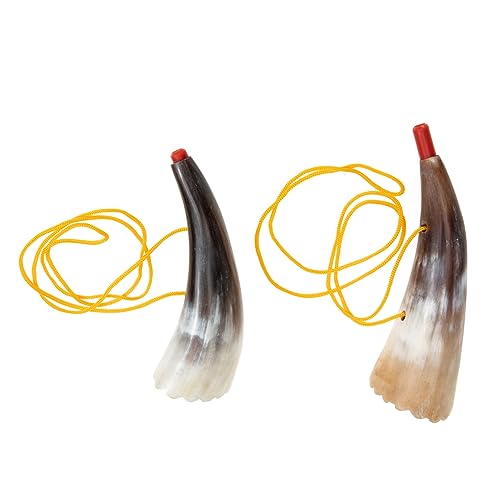 Parliky 2 Stück Teiliges Ox Horn Robustes Verschleißfestes Horn Sanfter mit Reicher als und Sportfanfare für Anfänger Einfach Verstauen Zufällige Farbe Zufällige Farbe von Parliky