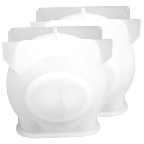 Parliky 2 Stück Teiliges Schwein Silikonformen für Epoxidharz Gießen Flexible DIY Resin Mold für Schwein Dekoration Glatte Oberfläche Leicht Entformbar Handliche für Bastelprojekte von Parliky