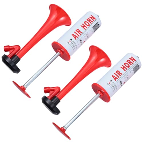 Parliky 2 Stück Tragbares Air Horn Handpumpe Lautes Hupen für Sportveranstaltungen Fußball Fans Laut Anfeuern Party Fanartikel von Parliky