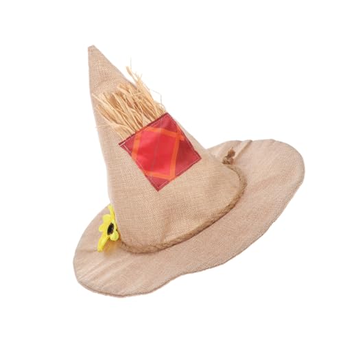 Parliky 2 Stücke Teiliges Halloween Hexenhut mit Sonnenblumen-design Leichter Atmungsaktiver Vogelscheuchen-kostümhut für Hexen Zauberer Vielseitig für Party Cosplay Herbst-dekoration von Parliky
