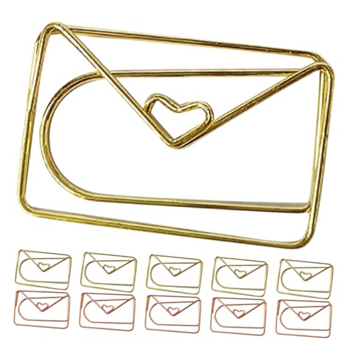 Parliky 20 Stück Lustige Büroklammern im Cartoon Design Kleine Papierklammern für Schreibtisch Rosa Goldene und Goldene Clips für Büro Schule und von Parliky