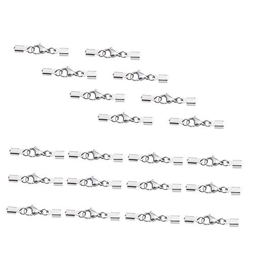 Parliky 20 Stück Teiliges DIY Schmuckverschluss Silber Lobster Claw Buckle aus Langlebiger Metalllegierung für Halsketten Armbänder Anhänger und Schmuckherstellung Parliky 20 Stück Teiliges DIY Schmuckverschluss Silber Lobster Claw Buckle aus Langlebiger Metalllegierung für Halsketten Armbänder Anhänger und Schmuckherstellung von Parliky