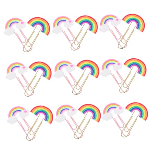 Parliky 20 Stück Teiliges Farbige Rainbow Paper Clips aus PVC und Metall Vielseitige Kleine Büroklammern für Papierorganisation Dokumente Briefe und Fotos Praktische und Langlebige Parliky 20 Stück Teiliges Farbige Rainbow Paper Clips aus PVC und Metall Vielseitige Kleine Büroklammern für Papierorganisation Dokumente Briefe und Fotos Praktische und Langlebige von Parliky