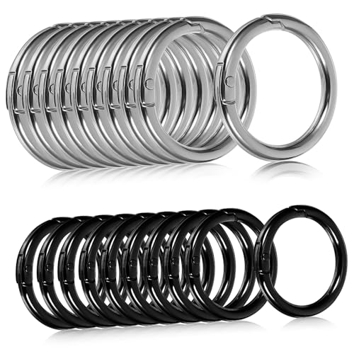 Parliky 20 Stück Teiliges Metall O Ringe Karabiner Clips Innendurchmesser Federring Schnappverschluss Schlüsselanhänger Ringe für DIY Basteln Schlüssel und Taschenzubehör Parliky 20 Stück Teiliges Metall O Ringe Karabiner Clips Innendurchmesser Federring Schnappverschluss Schlüsselanhänger Ringe für DIY Basteln Schlüssel und Taschenzubehör von Parliky