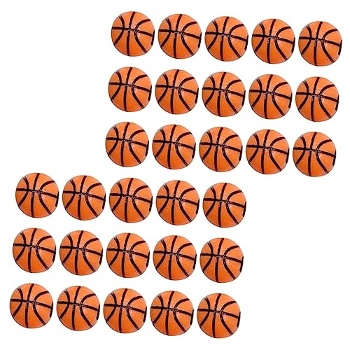 Parliky 200 Stück Acrylperlen Basketball Design Runde DIY Schmuckperlen zum Armbandherstellen Glatte Oberfläche Lose Bastelperlen für Schmuckkreationen von Parliky
