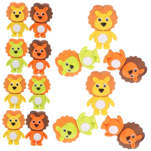 Parliky 24 Stück Teiliges Löwenradiergummis Mini Radiergummi Sicher für Schulbedarf Kindergarten Geschenke Jungen Mädchen Zubehör Parliky 24 Stück Teiliges Löwenradiergummis Mini Radiergummi Sicher für Schulbedarf Kindergarten Geschenke Jungen Mädchen Zubehör von Parliky