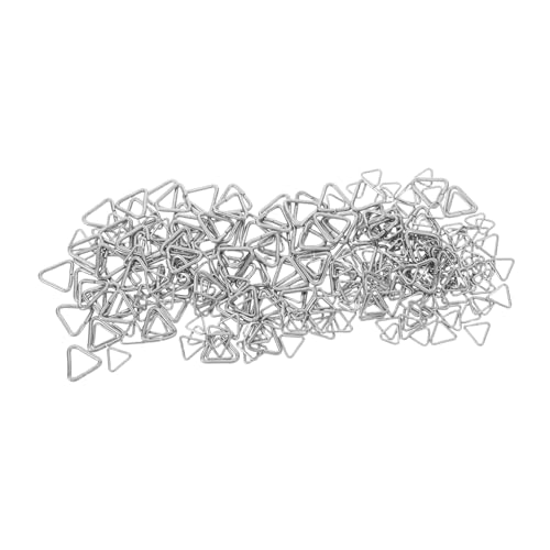 Parliky 240 Stück Teiliges Edelstahl Dreieck Biegeringe Schmuckverbinder Robuste Offene Sprungringe Kleine Pinch Bails für DIY Halsketten Armbänder Ohrringe Langlebige Schmuckherstellung von Parliky
