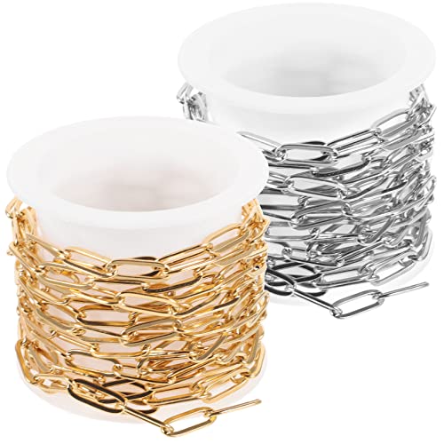 Parliky 2Stücke Büroklammerkette DIY Schmuckzubehör für Armbänder und Mehr Glänzend und Langlebig für Bastelliebhaber Parliky 2Stücke Büroklammerkette DIY Schmuckzubehör für Armbänder und Mehr Glänzend und Langlebig für Bastelliebhaber von Parliky