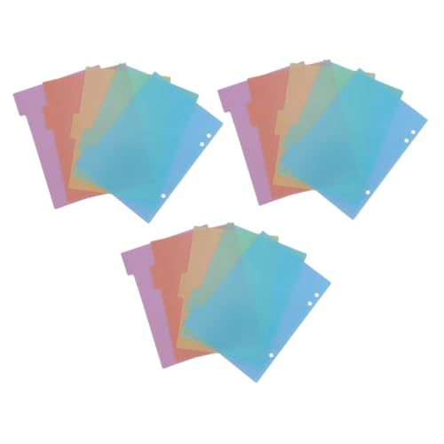 Parliky 3 Sätze Notebook Dividers Bunte Register für Ringordner Bürobedarf Dokumenten organizer für Notizbücher und Planer von Parliky