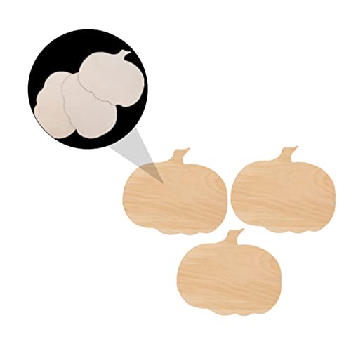 Parliky 3 Stück Teiliges Halloween Holz Kürbis Bastelset Unbemalte Kürbisform Holzplatten zum Bemalen Glatte Oberfläche Langlebige DIY Deko für Kunst und Kreativität von Parliky