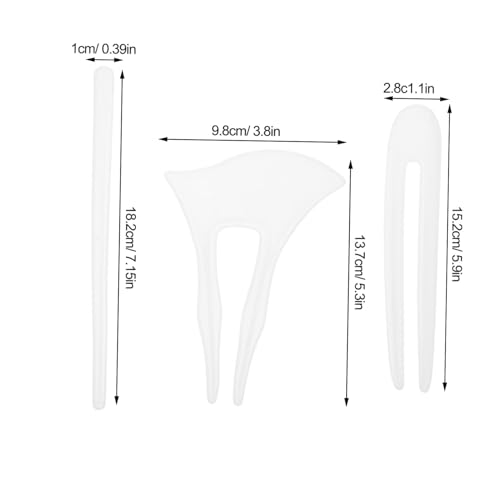Parliky 3 Stück Teiliges Silikon Haarspangen Gießform für Epoxidharz DIY Haarschmuck Herstellung Chopsticks Einzelstab Design Vielseitige Resin Bastelform für Individuelle Haaraccessoires von Parliky