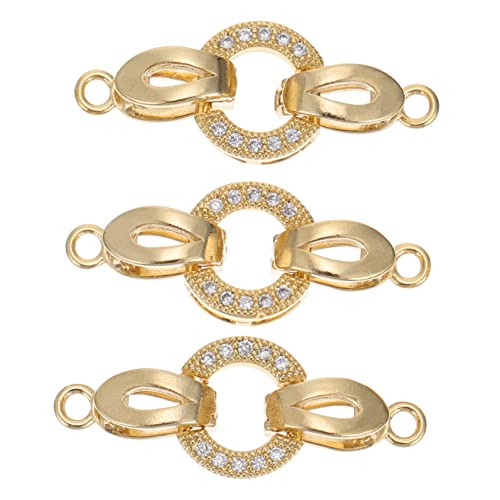 Parliky 3 Stück Teiliges Vergoldetes Armbandverschluss mit Zirkonia Leichter DIY Schmuckverbinder für Halsketten und Handgefertigte Armbänder Langlebiger Verschluss für Bastelprojekte Parliky 3 Stück Teiliges Vergoldetes Armbandverschluss mit Zirkonia Leichter DIY Schmuckverbinder für Halsketten und Handgefertigte Armbänder Langlebiger Verschluss für Bastelprojekte von Parliky