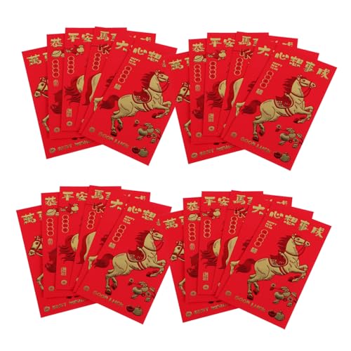 Parliky 30 Stück Teiliges Chinesische Neujahrsumschläge Jahr Des Pferdes mit Geprägtem Goldfoliendruck Reißfest Vielseitig für Hochzeit Frühlingsfest Mondneujahr Kreative Parliky 30 Stück Teiliges Chinesische Neujahrsumschläge Jahr Des Pferdes mit Geprägtem Goldfoliendruck Reißfest Vielseitig für Hochzeit Frühlingsfest Mondneujahr Kreative von Parliky
