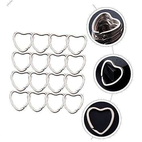 Parliky 30 Stück Teiliges Herzform Schlüsselring aus Robustem Metall Vielseitig Verwendbar für Schlüssel DIY Schmuck Anhänger und Zubehör Langlebige Retro Schlüsselringe für Auto Tür von Parliky