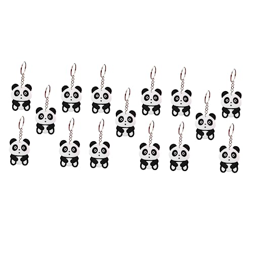 Parliky 30 Stück Teiliges Panda Schlüsselanhänger Langlebiger Cartoon Anhänger aus Flexiblem Material Vielseitig als Schulranzen Deko und Sportfest Souvenir Leicht und für von Parliky