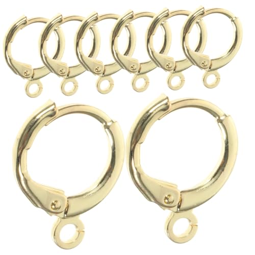 Parliky 30 Stück Teiliges Vergoldete Ohrhaken für Damen Handgefertigte DIY Ohrring haken aus Metall Leicht Sicher und Komfortabel Geeignet für Schmuckherstellung und Tägliche Nutzung von Parliky