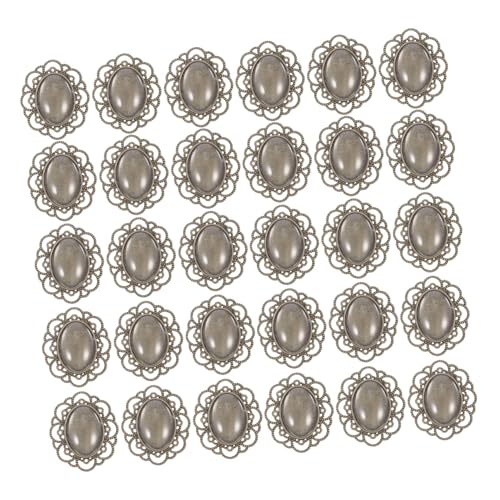 Parliky 30 Stück Teiliges Vintage Broschenbasis Glas Element DIY Schmuckzubehör für Frauen Bronzefarbene Legierung für Personalisierte Broschenherstellung und Bastelprojekte Parliky 30 Stück Teiliges Vintage Broschenbasis Glas Element DIY Schmuckzubehör für Frauen Bronzefarbene Legierung für Personalisierte Broschenherstellung und Bastelprojekte von Parliky