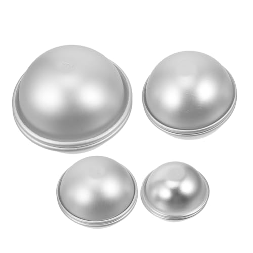 Parliky 4 Paare DIY Halbkugel Backform Teiliges Aluminium Kuchenform und Bastelform für Badebomben Seifen Ballform mit Glatten Kanten Langlebig Einfach zu Entformen für Hobby und Profi Parliky 4 Paare DIY Halbkugel Backform Teiliges Aluminium Kuchenform und Bastelform für Badebomben Seifen Ballform mit Glatten Kanten Langlebig Einfach zu Entformen für Hobby und Profi von Parliky