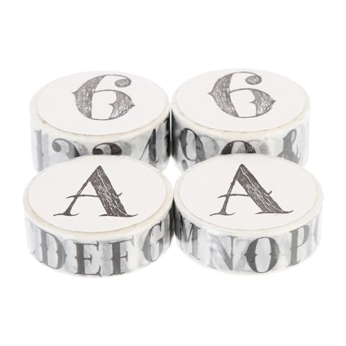 Parliky 4 Rollen Washi Tape Vintage DIY Scrapbook Klebeband Leicht Klebend Für Journaling Geschenkdeko Und Erwachsene von Parliky