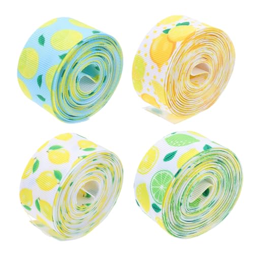 Parliky 4 Rollen Zitronen Dekoband mit Bedrucktem Muster Leichtes Langlebiges Geschenkband für DIY Verpackung Haarschleifen Kuchen und Wohnaccessoires Kreative Bastelmaterialien Parliky 4 Rollen Zitronen Dekoband mit Bedrucktem Muster Leichtes Langlebiges Geschenkband für DIY Verpackung Haarschleifen Kuchen und Wohnaccessoires Kreative Bastelmaterialien von Parliky