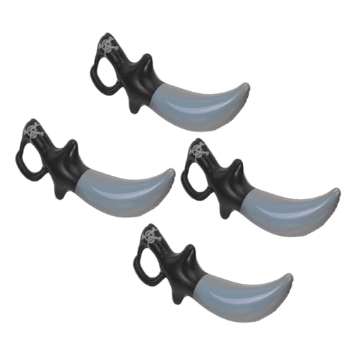 Parliky 4 STÜCKE Teiliges Aufblasbares Piratenschwert Requisiten für Bühne Themenpartys Geburtstag Halloween Party Zubehör von Parliky