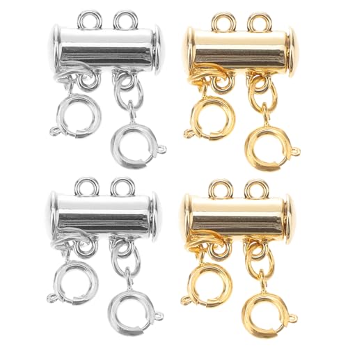 Parliky 4 Stück Magnetverschluss Kettenverschluss Kupfer Mehrschichtiges Schmuckverbinder für Halsketten und Armbänder Damen Herren Leicht Anti flecken zum DIY Schmuckherstellung Parliky 4 Stück Magnetverschluss Kettenverschluss Kupfer Mehrschichtiges Schmuckverbinder für Halsketten und Armbänder Damen Herren Leicht Anti flecken zum DIY Schmuckherstellung von Parliky