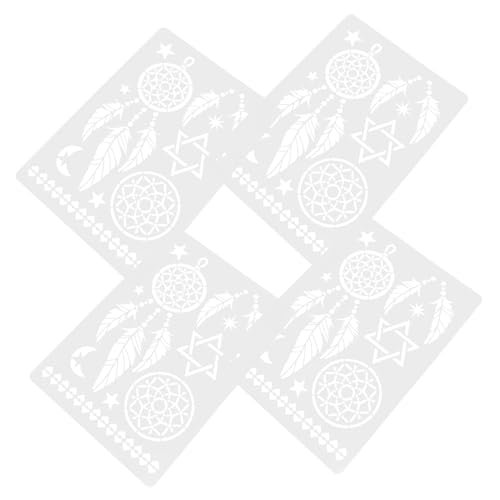 Parliky 4 Stück Mandala Schablonen aus Langlebigem Pet Wiederverwendbare Malvorlagen für Wand und Bodenmalerei Geruchsneutral Robust Präzise Mandala Muster für DIY Wandgestaltung und Parliky 4 Stück Mandala Schablonen aus Langlebigem Pet Wiederverwendbare Malvorlagen für Wand und Bodenmalerei Geruchsneutral Robust Präzise Mandala Muster für DIY Wandgestaltung und von Parliky