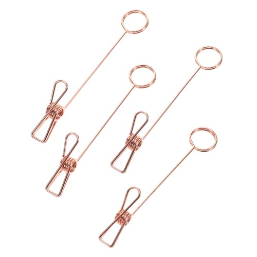 Parliky 4 Stück Teiliges Metall Doppelkopf Clips Kreative Zettelhalter für Fotos Karten Notizen Praktisch und Leicht Vielseitig für Büro Zuhause und Unterwegs Modernes Design in Roségold von Parliky