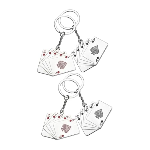 Parliky 4 Stück Teiliges Poker spielkarten Schlüsselanhänger aus Robustem Metall Lustiger Glücksbringer für Tasche und Rucksack Originelles Geschenk für Spielabende und Partydekoration Parliky 4 Stück Teiliges Poker spielkarten Schlüsselanhänger aus Robustem Metall Lustiger Glücksbringer für Tasche und Rucksack Originelles Geschenk für Spielabende und Partydekoration von Parliky