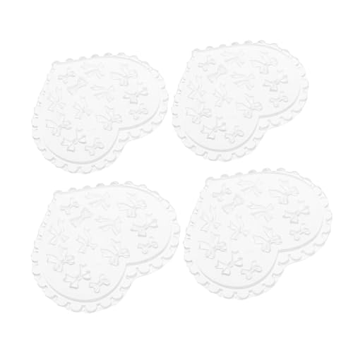 Parliky 4 Stück Teiliges Silikon Nagelkunstform Schleifen Design Lebensmittelechtes Flexibles und Wiederverwendbares Nail Art Mould für Maniküre und Epoxidharz DIY Projekte von Parliky