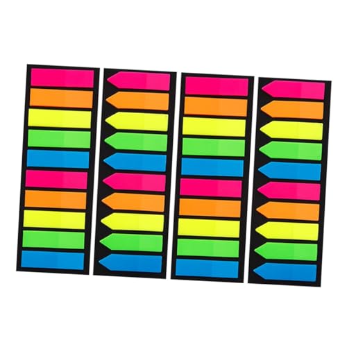 Parliky 4 Stück Transparente Selbstklebende Haftnotizen Vielseitige Page Marker mit Symbol Quadratdesign Praktische Buch Notizregister für Büro Schule Zuhause Beschriftbar Leicht von Parliky