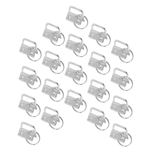 Parliky 40 Stück Endklemmen Silber für DIY Schlüsselanhänger Armband Handtaschen Gürtel Basteln Stabile Schmuck Pinch Clamps für Handwerk Zubehör von Parliky