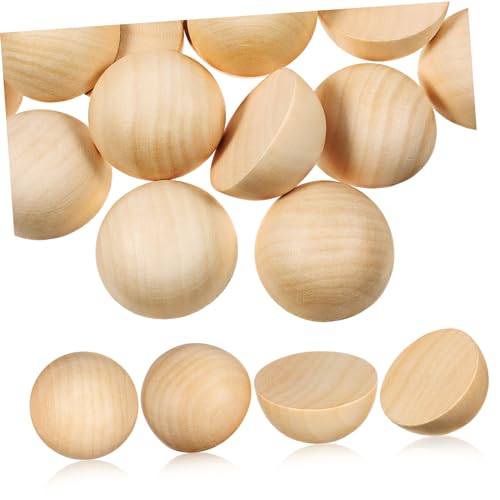 Parliky 40 Stück Teiliges Halbrunde Holzkugeln Unvollendete Holzperlen zum Basteln DIY Deko Naturholz Glatt und Sicher für Malen Schmuck Weihnachtskugeln Holzdeko Parliky 40 Stück Teiliges Halbrunde Holzkugeln Unvollendete Holzperlen zum Basteln DIY Deko Naturholz Glatt und Sicher für Malen Schmuck Weihnachtskugeln Holzdeko von Parliky