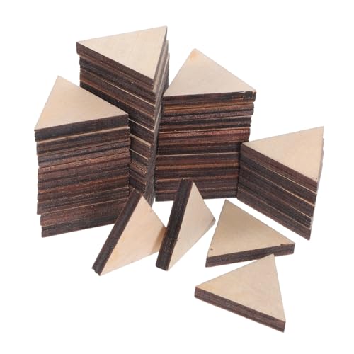 Parliky 40 Stück Teiliges Natürliche Holz Dreiecke Unvollendete Holzstücke für DIY Bastelprojekte Geometrisches Design Vielseitig für Heim Büro und Gewerbedekoration von Parliky