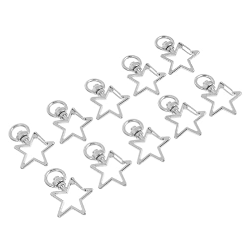 Parliky 40 Stück Teiliges Sternform Karabinerhaken mit Schlüsselring Drehbarer Snap Hook aus Langlebiger Umweltfreundlicher Sicherer Federverschluss für DIY Schlüsselanhänger Zubehör Parliky 40 Stück Teiliges Sternform Karabinerhaken mit Schlüsselring Drehbarer Snap Hook aus Langlebiger Umweltfreundlicher Sicherer Federverschluss für DIY Schlüsselanhänger Zubehör von Parliky