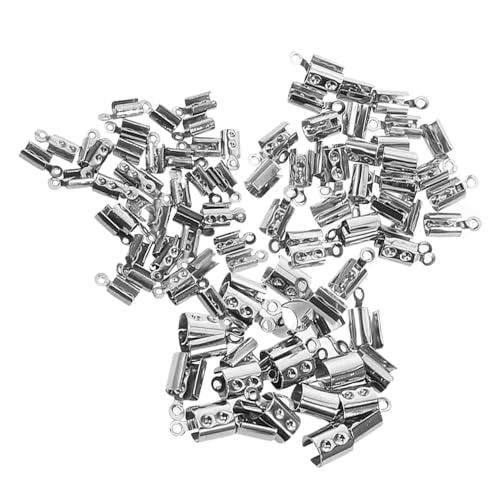 Parliky 400 Stück Teiliges Edelstahl Quetschperlen für Lederbänder Crimp Endkappen Stabile Schmuckverbinder für DIY Halsketten Armbänder Vielseitige Schmuckherstellung Zubehör von Parliky