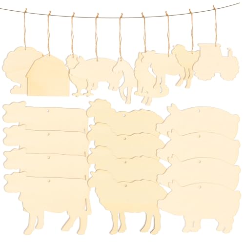 Parliky 45 Stück Teiliges Holzscheiben Bastelrohlinge Unlackiert Leicht Bemalbar DIY Holzstück für Erwachsene Bauernhof Motiv Holz Ausschnitte zum Bemalen und Dekorieren Parliky 45 Stück Teiliges Holzscheiben Bastelrohlinge Unlackiert Leicht Bemalbar DIY Holzstück für Erwachsene Bauernhof Motiv Holz Ausschnitte zum Bemalen und Dekorieren von Parliky
