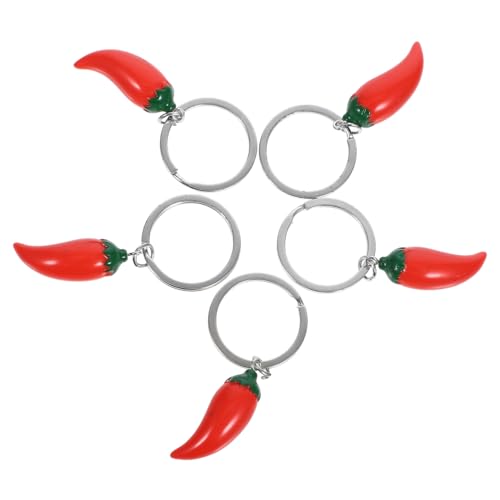 Parliky 5 Stück Chili Schlüsselanhänger Teiliges Verspieltes Chili Design Schlüsselbund Zubehör Praktische Geschenkidee für und Familie Langlebig und Vielseitig Verwendbar Parliky 5 Stück Chili Schlüsselanhänger Teiliges Verspieltes Chili Design Schlüsselbund Zubehör Praktische Geschenkidee für und Familie Langlebig und Vielseitig Verwendbar von Parliky