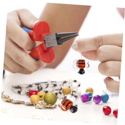 Parliky 5 Stück Teiliges Bienen anhänger Glas für Schmuckherstellung DIY Armband Ohrring Halsketten Zubehör Handgefertigte Bienencharms in Orange für Basteln und Kreative von Parliky
