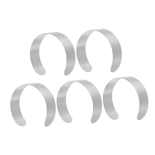 Parliky 5 Stück Teiliges Edelstahl Armbandrohling für Damen Formstabiler Offener Manschettenarmreif zum DIY Schmuck Minimalistisches Metallarmband Bequem und Vielseitig für Alltag und Parliky 5 Stück Teiliges Edelstahl Armbandrohling für Damen Formstabiler Offener Manschettenarmreif zum DIY Schmuck Minimalistisches Metallarmband Bequem und Vielseitig für Alltag und von Parliky