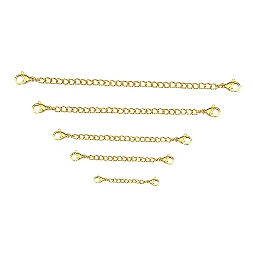 Parliky 5 Stück Teiliges Set Kettenverlängerung mit Karabiner für DIY Schmuckherstellung Verlängerungsketten für und Armbänder Parliky 5 Stück Teiliges Set Kettenverlängerung mit Karabiner für DIY Schmuckherstellung Verlängerungsketten für und Armbänder von Parliky