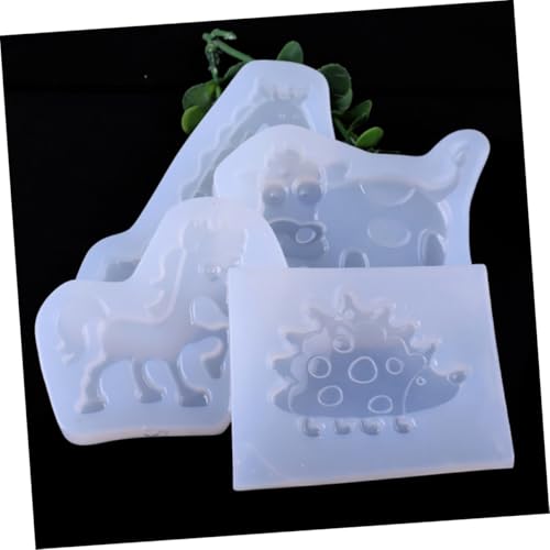 Parliky 5 Stück Teiliges Silikon Tierform DIY Epoxidharz Gießen Wiederverwendbare Fondant Backform Glatte Oberfläche Non stick für Schmuck Schlüsselanhänger Torten dekoration von Parliky