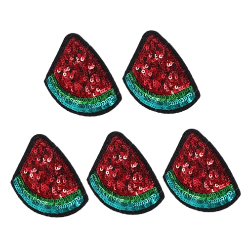 Parliky 5 Stück Teiliges Wassermelonen Patches zum Aufbügeln Bestickte Obst Applikationen für Kleidung Rucksäcke und DIY Nähzubehör Robuste Stoffaufnäher für Jacken Shirts und Taschen Parliky 5 Stück Teiliges Wassermelonen Patches zum Aufbügeln Bestickte Obst Applikationen für Kleidung Rucksäcke und DIY Nähzubehör Robuste Stoffaufnäher für Jacken Shirts und Taschen von Parliky