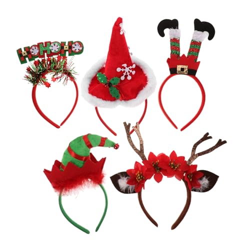 Parliky 5 Stück Weihnachtsmütze Haarschmuck Flauschige Mädchen Stirnbänder Festliche Weihnachtsdekorationen Für Zimmer Cartoon Haben Festival Urlaub Winter Weihnachten Niedliche Pelzige von Parliky